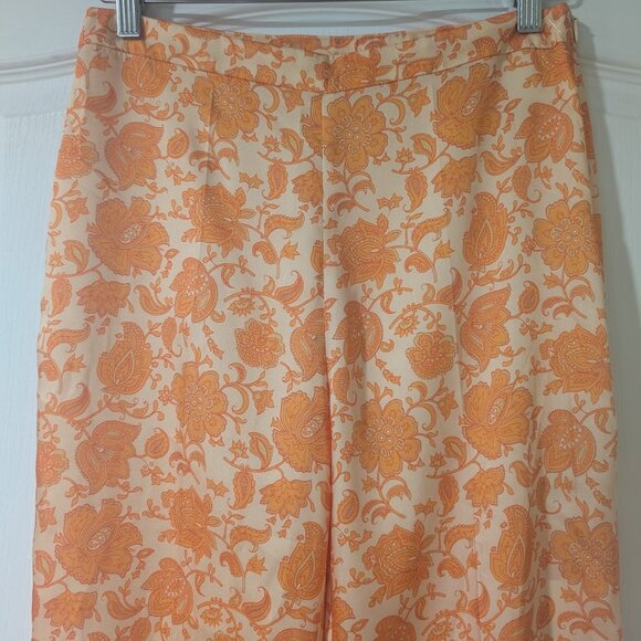 Sandro | Trapani Floral Trousers In Orange - Picture 8 of 13
